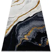 Rugsx Alfombra EMERALD exclusivo 1017 glamour, elegante mármol azul oscuro / oro 160x220 cm