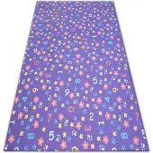 Rugsx Matto lapsille Numerot violetti numerot, aakkoset, kirjaimet