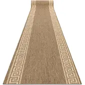 Rugsx Alfombra de pasillo SIZAL FLOORLUX modelo 20014 color café/color maíz 200 cm 200x170 cm
