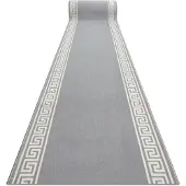 Rugsx Alfombra de pasillo BCF MORAD Grek griego gris 120 cm 120x180 cm