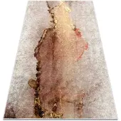 Rugsx Alfombra lavable MIRO 52101.801 Abstração antideslizante - beige / oro 80x150 cm