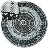 Rugsx STRING SIZAL FLAT 48756/960 WITRAG -pyöreä matto, harmaa