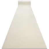 Rugsx Alfombra de pasillo KARMEL llanura, un color blanco 120 cm 120x730 cm