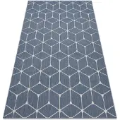 Rugsx Alfombra de cuerda sisal FLAT 48721/591 Cubos 3D azul 200x290 cm