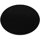 Rugsx Alfombra de lavado moderna LINDO circulo negro, antideslizante, peluda circulo 200 cm