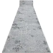 Rugsx Alfombra de pasillo Structural MEFE 8725 dos niveles de vellón gris 90 cm 90x620 cm