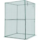 DUOKU Kulttuurikehys Jardin--1,2x1,2x1,8 m vetoketjulla, lintuverkolla ja tuulensuojalla