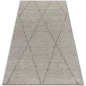 Rugsx Alfombra SOFT 8033 Diamantes Etno crema/marrón claro 80x150 cm