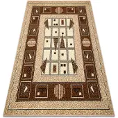 Rugsx Alfombra BCF Morad DZETA geométrico, clásico - beige 120x170 cm
