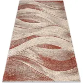 Rugsx Alfombra FUSION 1617 crema / terracota - Ondas, moderna, abstracta 80x150 cm