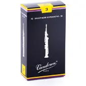 Vandoren SR203 sopraanosaksofonin ruo'ot, perinteiset, voimakkuus 3, 10 kappaleen pakkaus