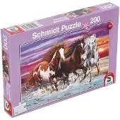 Schmidt Puzzle Eläimet - - Villihevosten Trio - 200 palaa - Violetti - Lapsi