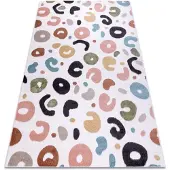 Rugsx Alfombra FUN Spots para niños lugares crema 80x150 cm