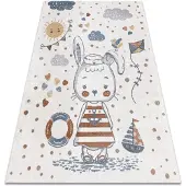 Rugsx Alfombra BONO 8441 Conejito marinero crema / azul 140x190 cm