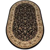 Rugsx Alfombra ROYAL ADR oval modelo 1745 negro 100x180 cm