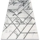 Rugsx Matto emerald yksinomainen 0085 glamouria, tyylikäs marmori, geometrinen valko