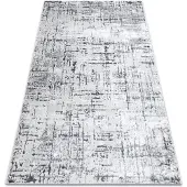 Rugsx Alfombra MEFE moderna 8722 Líneas vintage - Structural dos niveles de vellón gris / blanco 80x150 cm