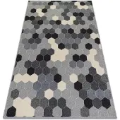 Rugsx Alfombra HEOS 78537 Hexágono gris/crema 190x270 cm