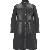 KAFFE CURVE Kcally Denim Dress - Black - 52