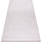 Rugsx Matto string sizal sion sokkelo 22376 vaaleanpunainen / ekru
