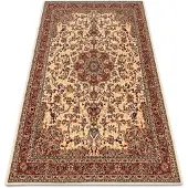 Rugsx Alfombra de lana POLONIA KORDOBA color blanco arena 200x300 cm