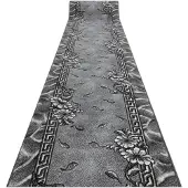 Rugsx Alfombra de pasillo BCF MORAD Trio flores, hojas gris 70 cm 70x1100 cm