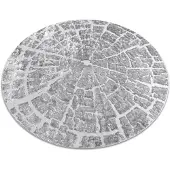 Rugsx Alfombra MEFE moderna Circulo 6185 Árbol Madera - Structural dos niveles de vellón gris circulo 200 cm