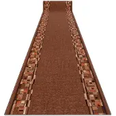 Rugsx Alfombra de pasillo con refuerzo de goma BOMBAY marrón 100cm 100x500 cm