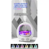 Jojomino Bluetooth-kaiutin ilmankostuttimella ja tunnelmavalolla kotikäyttöön Feng Shui -koristeluilmankosteuttaja