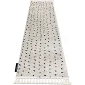 Rugsx Alfombra, Corredor BERBER SYLA B752 puntos crema para la cocina, entrada, pasillo 70x200 cm