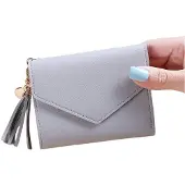MaxPower Klassinen Keinonahkainen Kolmio Lompakko , gra y-1