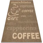 Rugsx Alfombra de cuerda sisal FLOORLUX 20221 color café/color maíz 160x230 cm