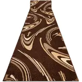 Rugsx Alfombra de pasillo KARMEL FRYZ - COFFEE marrón 110 cm 110x960 cm