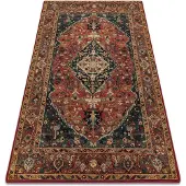 Rugsx Alfombra de lana SUPERIOR Kasim marco rubí 200x300 cm