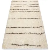 Rugsx Alfombra FLUFFY 2371 shaggy rayas - crema / beige 120x170 cm