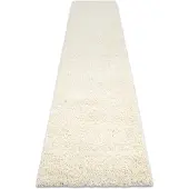 Rugsx Alfombra, alfombra de pasillo SOFFI shaggy 5cm crema - para la cocina, entrada, pasillo 80x200 cm