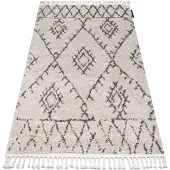 Rugsx Alfombra BERBER FEZ G0535 crema/marrón Franjas Bereber Marroquí Shaggy 240x330 cm