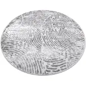 Rugsx Alfombra MEFE moderna Circulo 8725 círculos Huella dactilar - Structural dos niveles de vellón gris circulo 200 cm