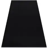 Rugsx Alfombra con refuerzo de goma RUMBA un solo color negro 70x250 cm