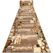 Rugsx Alfombra de pasillo BCF SZLACZEK beige 120 cm 120x350 cm