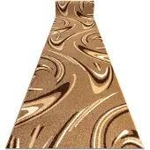 Rugsx Alfombra de pasillo KARMEL FRYZ - COFFEE marrón claro 70 cm 70x120 cm