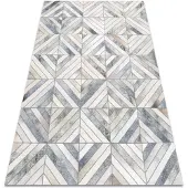 Rugsx Alfombra PATCHWORK 21721 beige / gris - Piel de vacuno, geométrico 160x230 cm