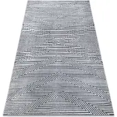 Rugsx Alfombra Structural SIERRA G5013 Tejido plano gris - Zigzag, étnica 120x170 cm