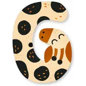 Vilac Puukirjain - - Kirjain G Michelle Carlslund - Korkeus 7 cm - Massiivipuuta - Väri beige (yhteensopiva)