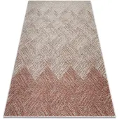 Rugsx Alfombra FUSION 9775 crema / terracota - Geométrica, moderna, abstracta 140x190 cm