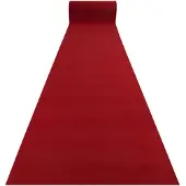Rugsx Alfombra de pasillo con refuerzo de goma RUMBA 1974 Boda un solo color burdeos, rojo 120cm 120x150 cm