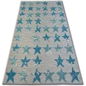Rugsx Alfombra LISBOA 27219/754 Estrellas Estrellitas turquesa 160x230 cm