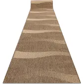 Rugsx Alfombra de pasillo SIZAL FLOORLUX modelo 20212 color café/color maíz 70 cm 70x1250 cm