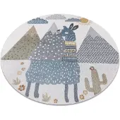 Rugsx Alfombra BONO 8275 círculo Lama crema / gris claro circulo 140 cm