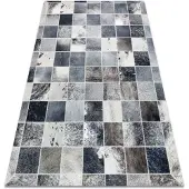 Rugsx Alfombra PATCHWORK 21716 gris - Piel de vacuno 120x170 cm
